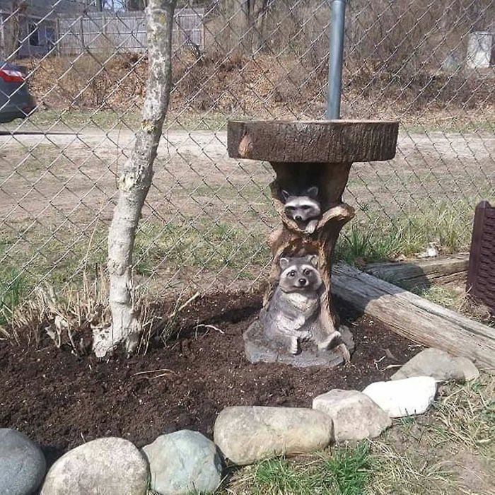 Fuente para pájaros de exterior con base de resina para decoración de jardín PZCC