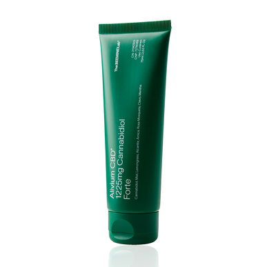 Crema Beemine Lab Alivium CBD Cannabidiol Forte para el alivio muscular, 1225 mg de CBD, 75 ml.