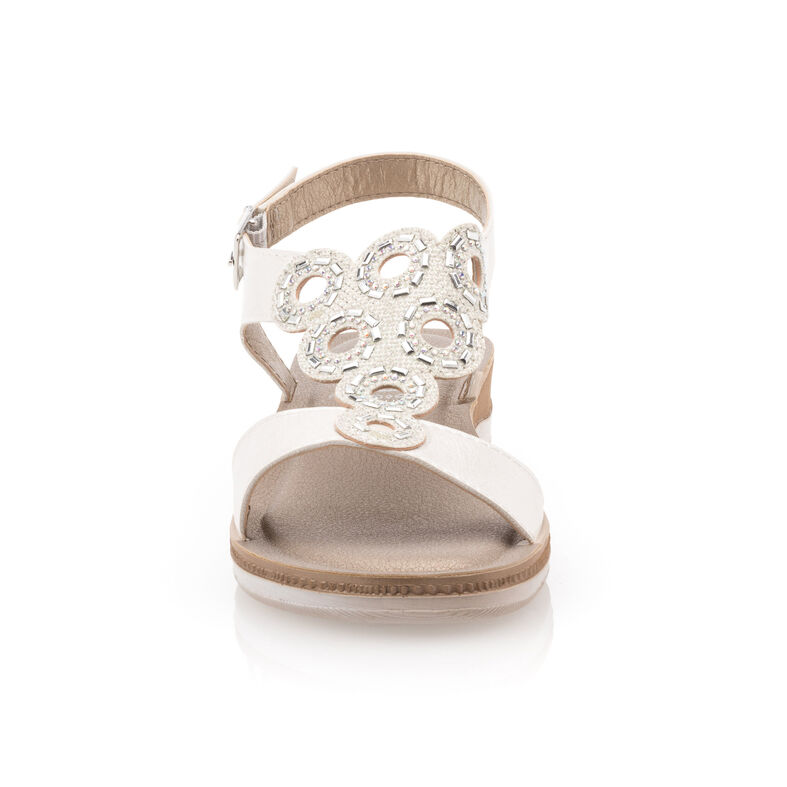Sandalias blancas para mujer / Zapatos de punta abierta