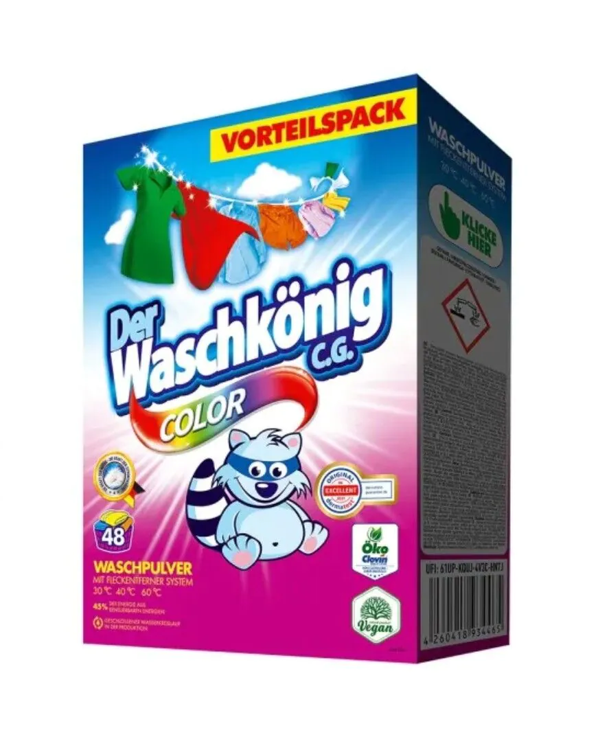Der Waschkonig C.G. Color Proszek do prania, 2,88 kg