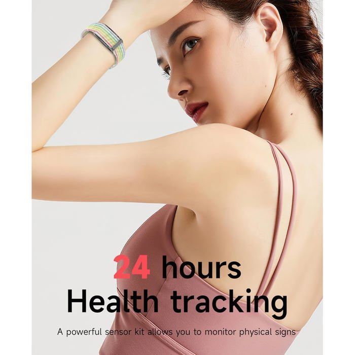 Reloj inteligente ZOKKO con monitor de actividad: medición del sueño, frecuencia cardíaca y autonomía en espera de 20 a 30 días.