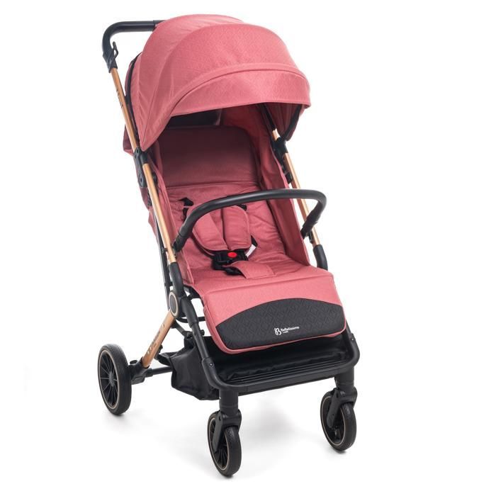 BEBELISSIMO – 2-in-1 Duo-Kinderwagen – Lioni 0+ Autositz – Ab Geburt – Bis 22 kg – Burgunderrot