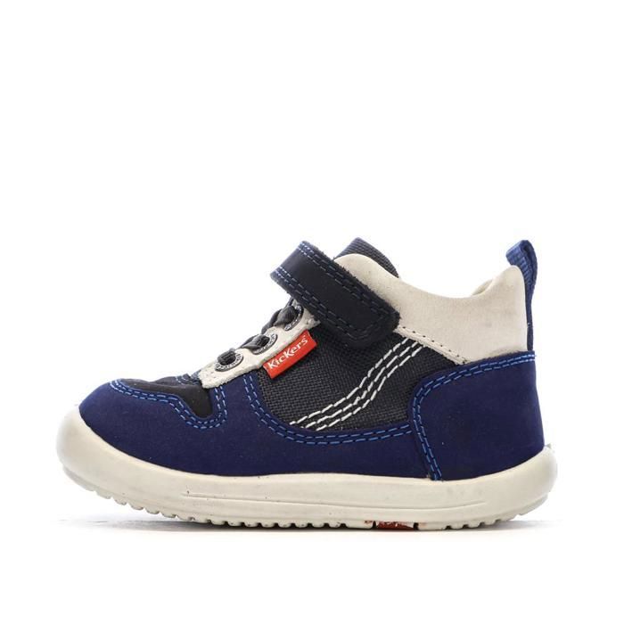 Kickers Jungen-Stiefeletten, marineblau, hoch geschnitten