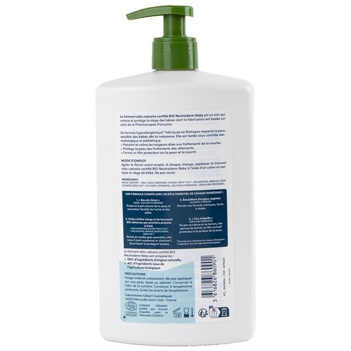 Neutraderm Baby Organic Oleo-Limestone Liniment 1 L Pump Bottle