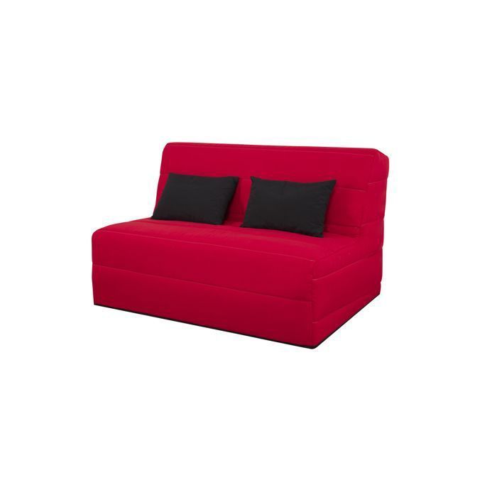 Cecilia BZ convertible sofa bed - Relaxima - Sleeping area 140 x 190 cm, pearl red