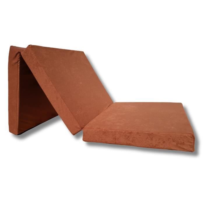Colchón plegable 190x90x8 cm Silla futón - Natalia Spzoo - 90x190 cm - Marrón claro