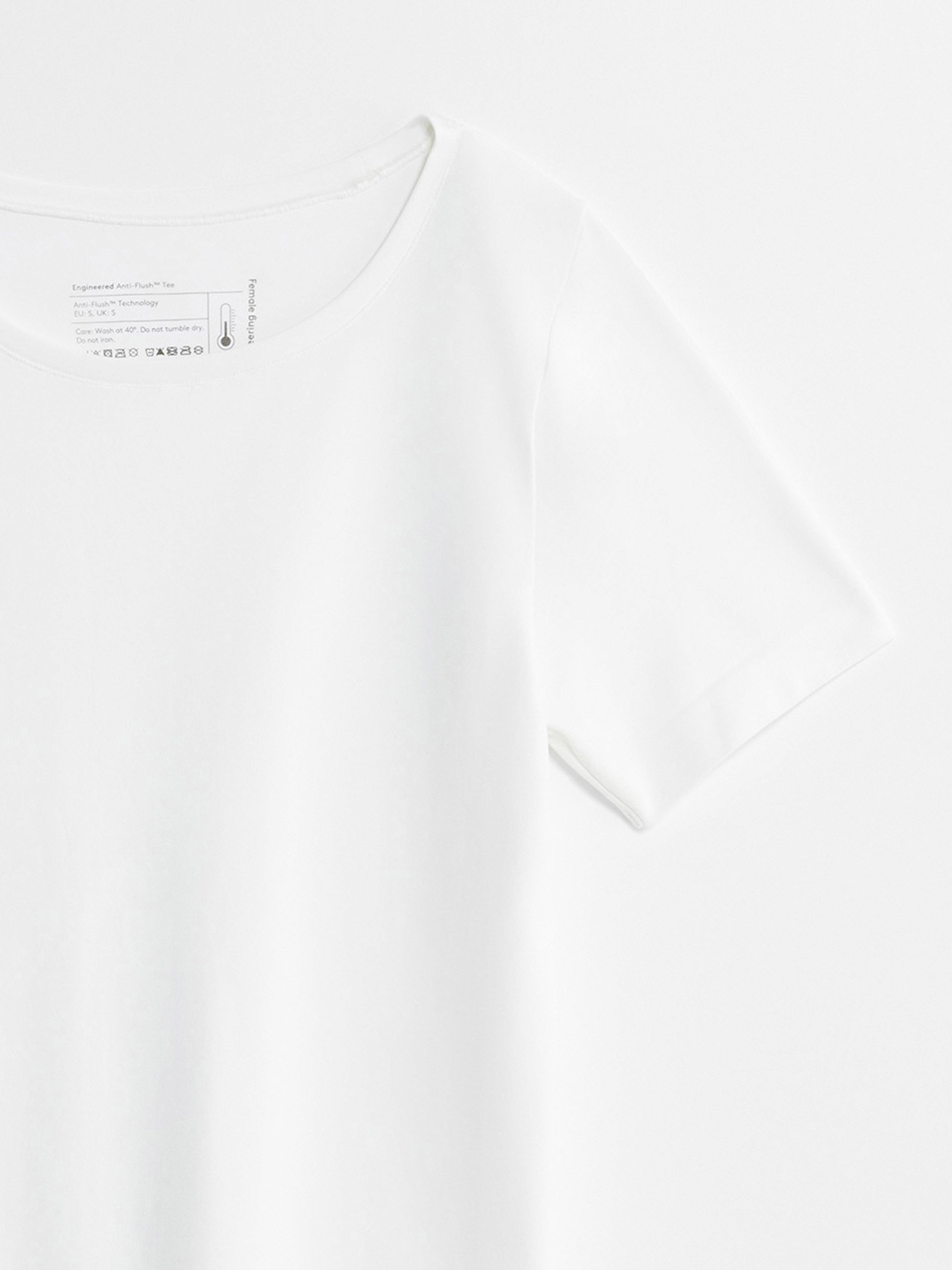 Klimakteriekläder – T-shirt – Femme Technique Blanc Léger