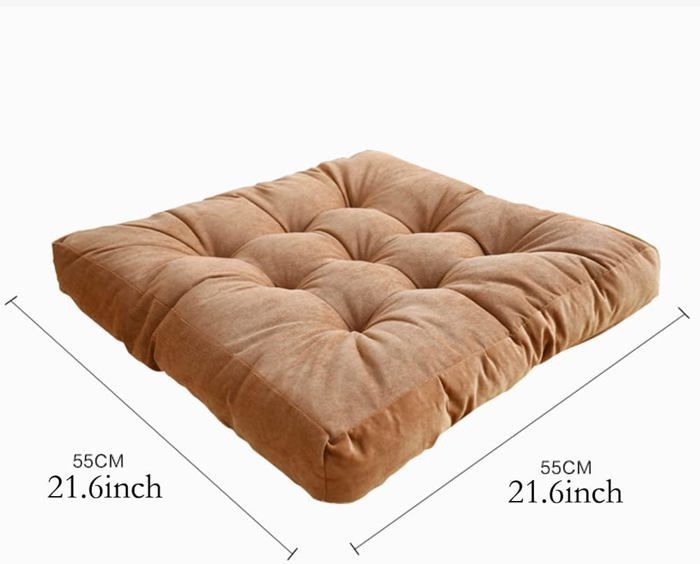 1 piece Coussins d'Assise Coussins de Chaise, 55x55x10cm Coussin de Sol,Couverture en Polyester et Remplissage en Coton,Rouge