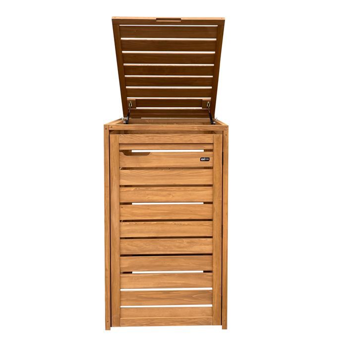 AXI Lex Cache Poubelle en Bois Marron - Abri poubelle pour 1 conteneur - Max. 240L - Abri Poubelle Extérieur avec Excellente