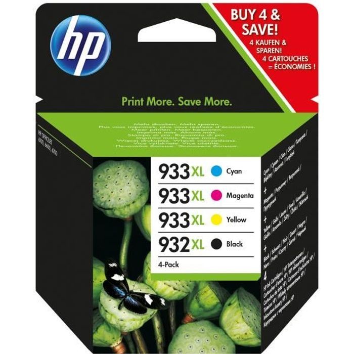 HP 932/933 XL Genuine High Capacity Black and Tri-Color Ink Cartridge Pack (C2P42AE)