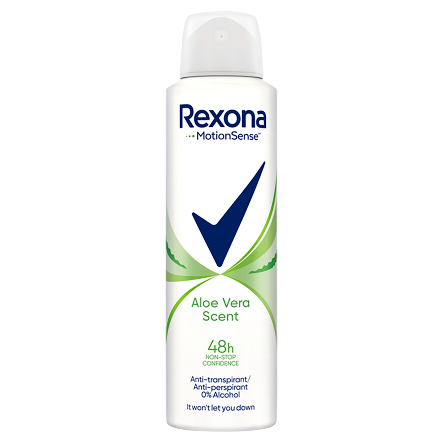 Desodorante antitranspirante en spray Rexona para mujer, 150 ml, con aloe.