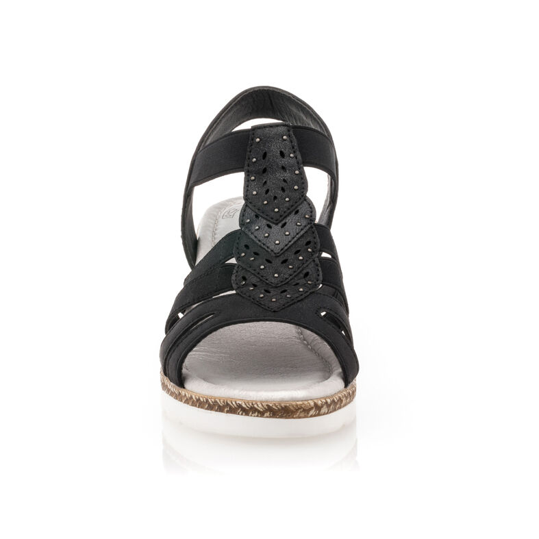 Sandalias negras para mujer / Zapatos de punta abierta