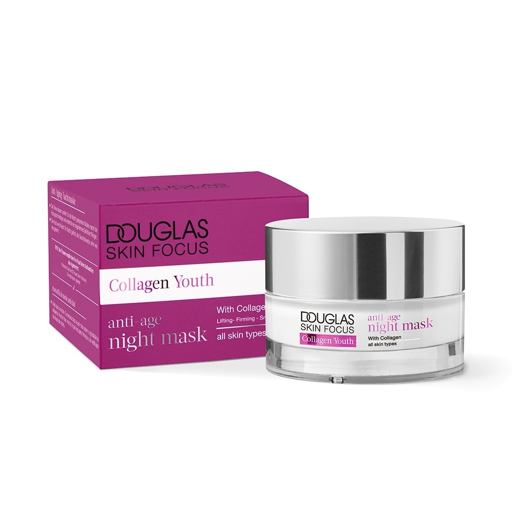 Douglas Collection mitrinoša maska Skin Focus Collagen Youth pretnovecošanās nakts maska - 50 ml