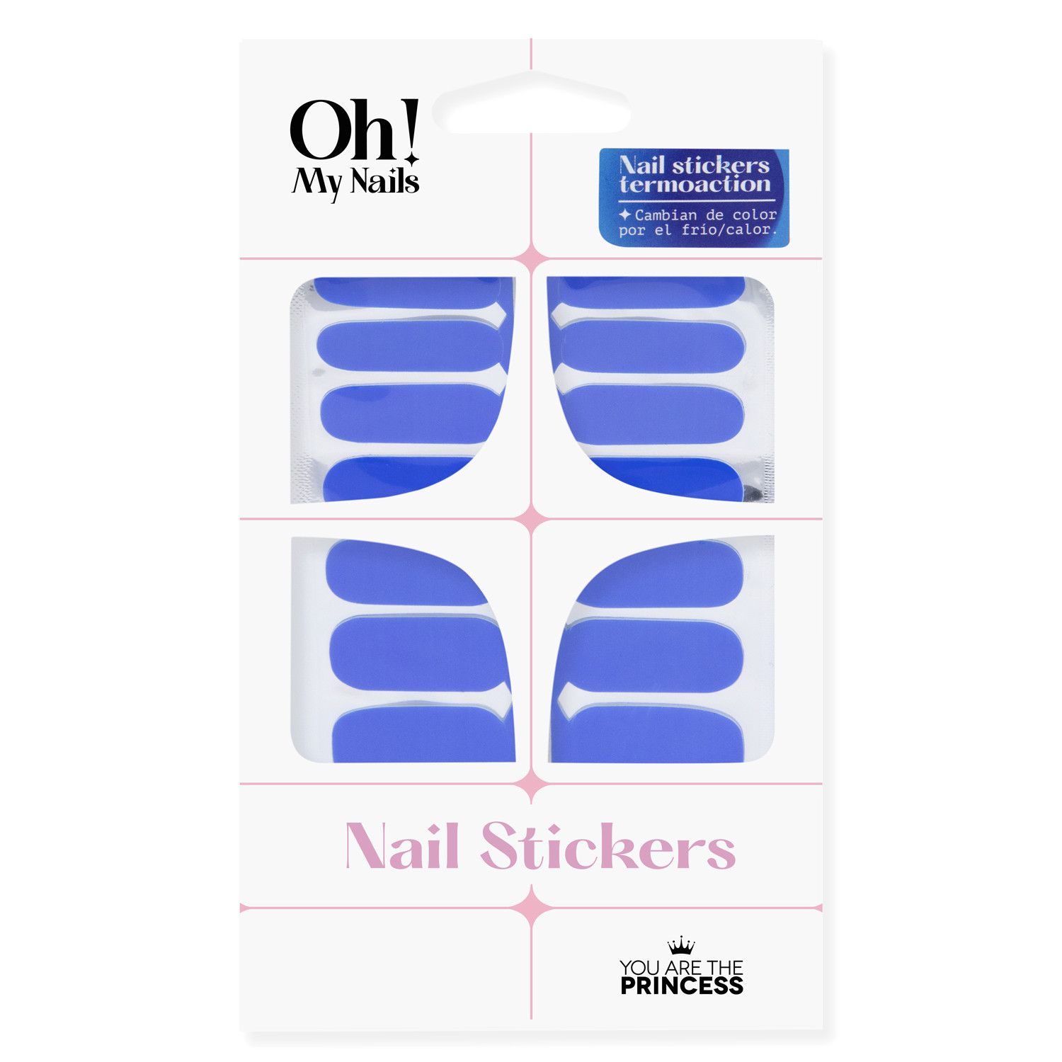 Oh My Nails termo nalepke modre barve Dekoracija in poslikava nohtov
