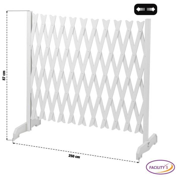 Uitschuifbaar veiligheidshek, 35 tot 250 x 87 cm, uitschuifbare beschermingsbarrière, kunststof, intrekbaar, huisdieren