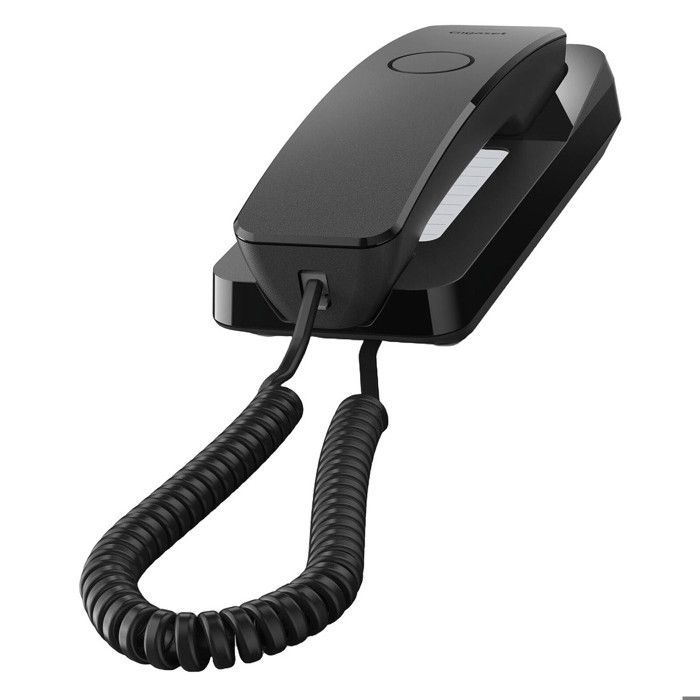 Téléphone filaire - GIGASET - DESK 200 - Noir - 10 touches numériques - Compatible appareils auditifs