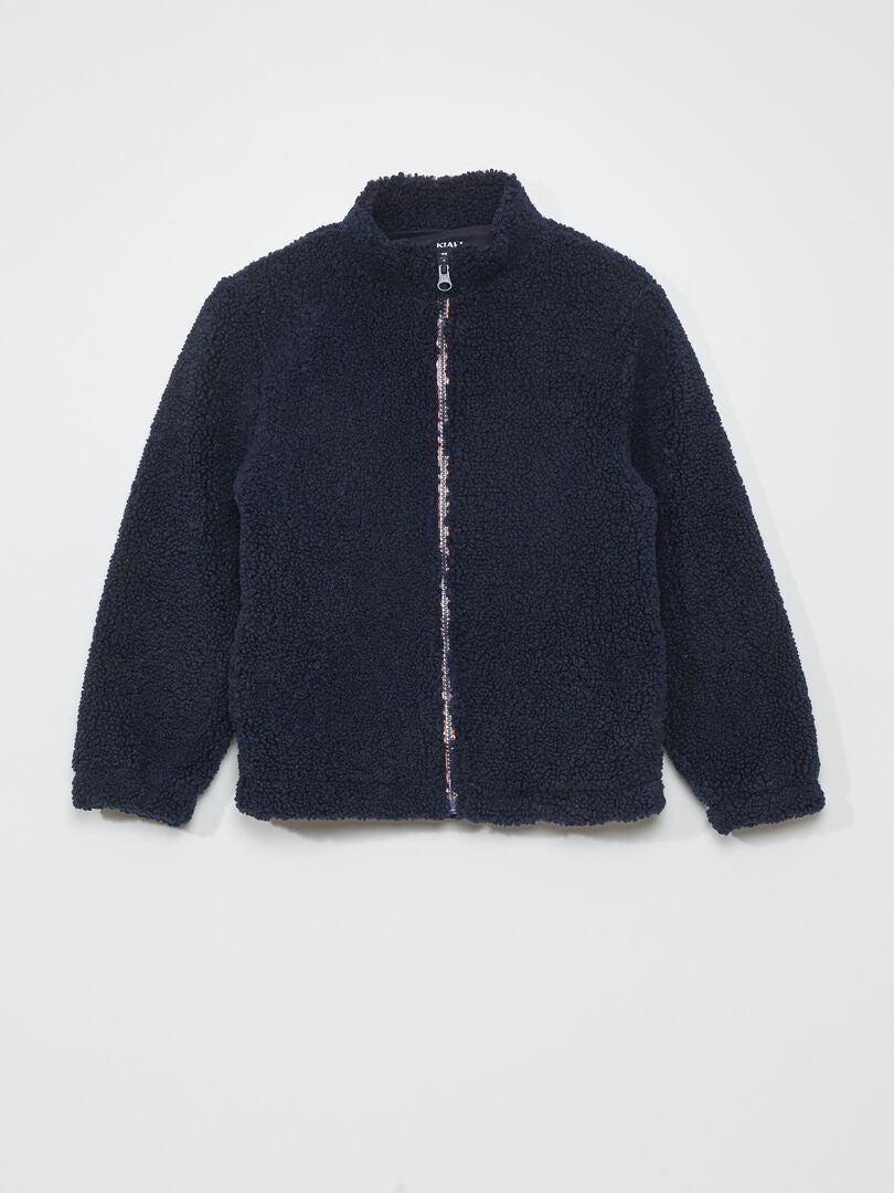 Sudadera Sherpa con cremallera - AZUL