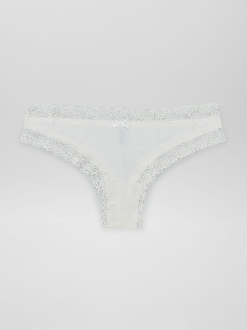 Set van 2 microvezel stringtjes - blauw