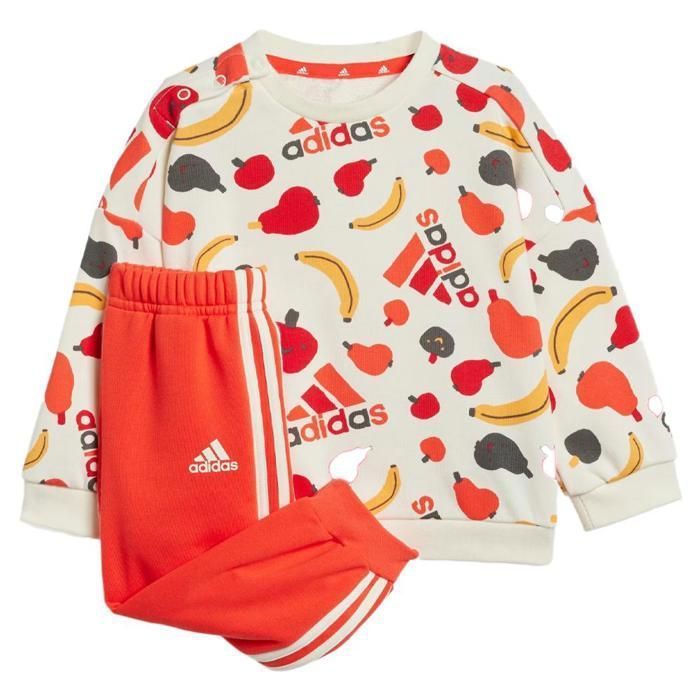 Tuta Adidas beige/arancione per ragazzi/ragazze IS2684