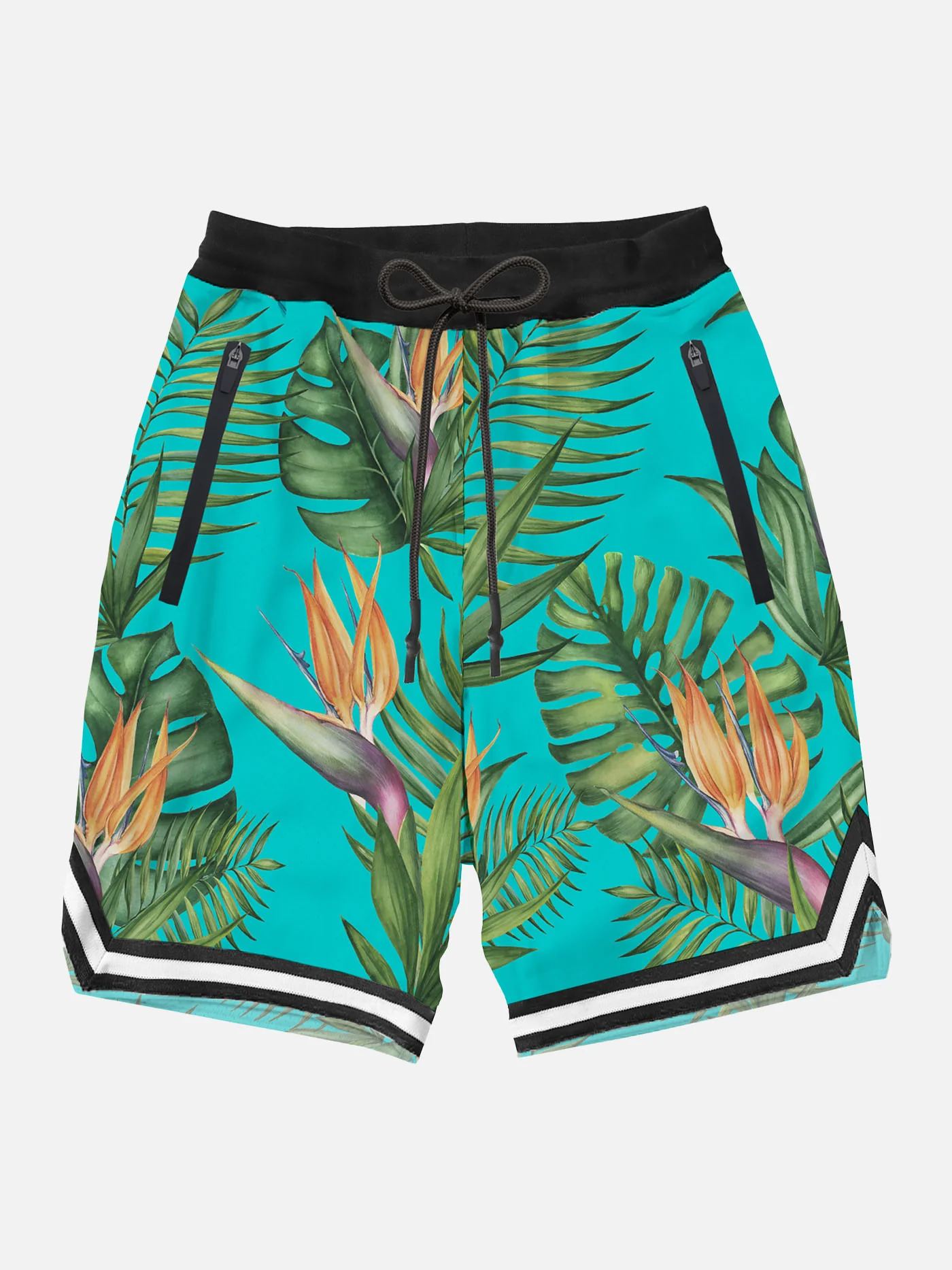 Zwempak in surfstijl met tropische print