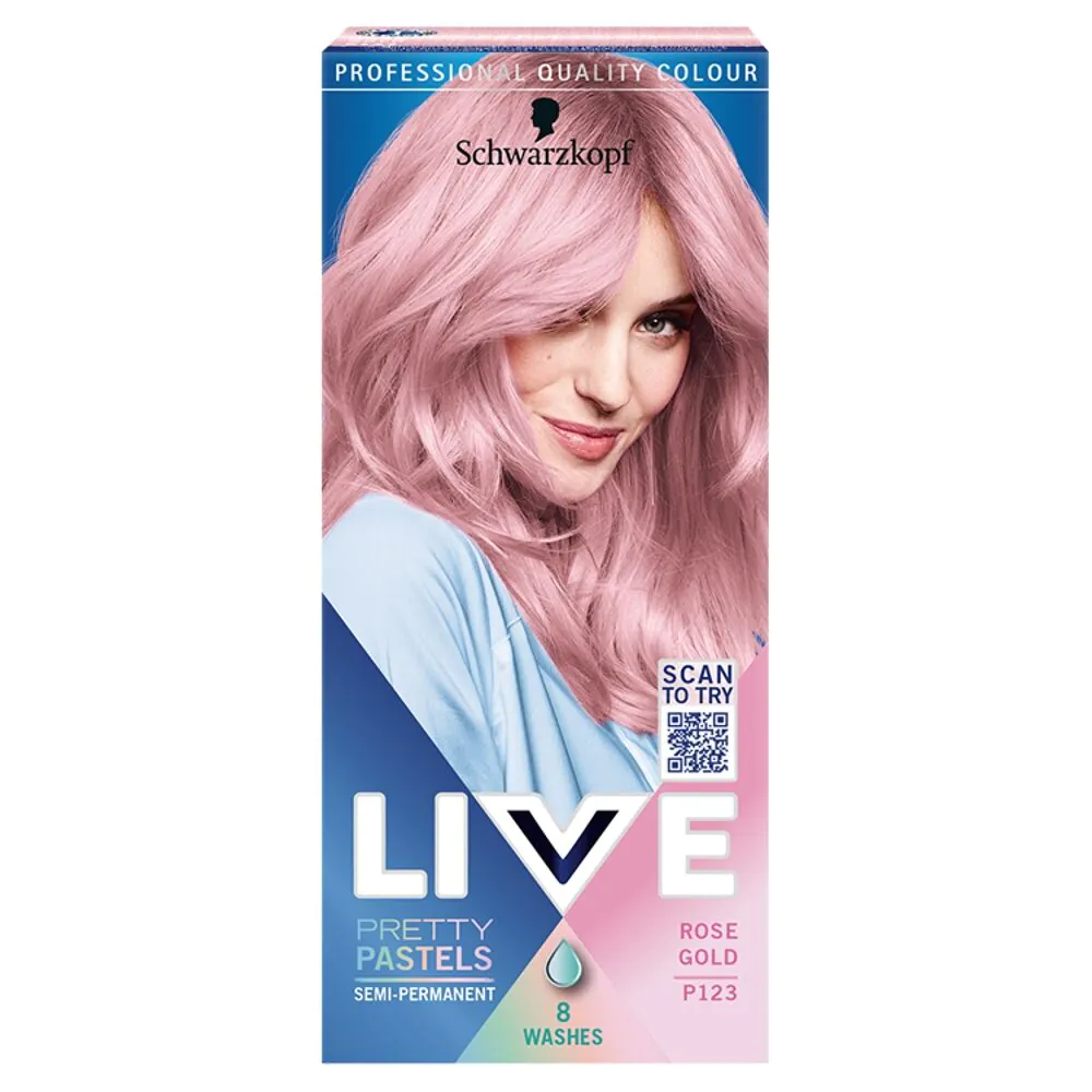 Schwarzkopf Live Ultra Brights Pretty Pastels Krem Koloryzujący R123 Rose Gold