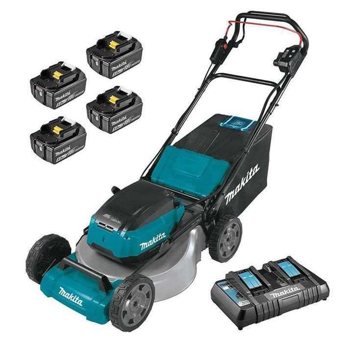 Cortacésped autopropulsado MAKITA DLM532PT4 de 36 V (2 x 18 V) con batería de iones de litio (4 x 5,0 Ah)