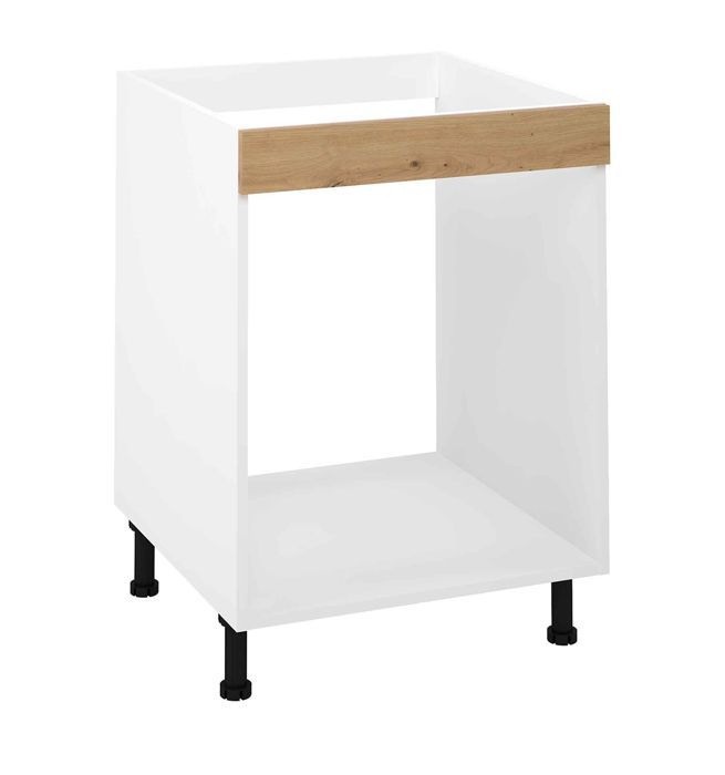 Kitchen base cabinet for oven, Albar Oak finish - Height 85 x Length 60 x Depth 58 cm