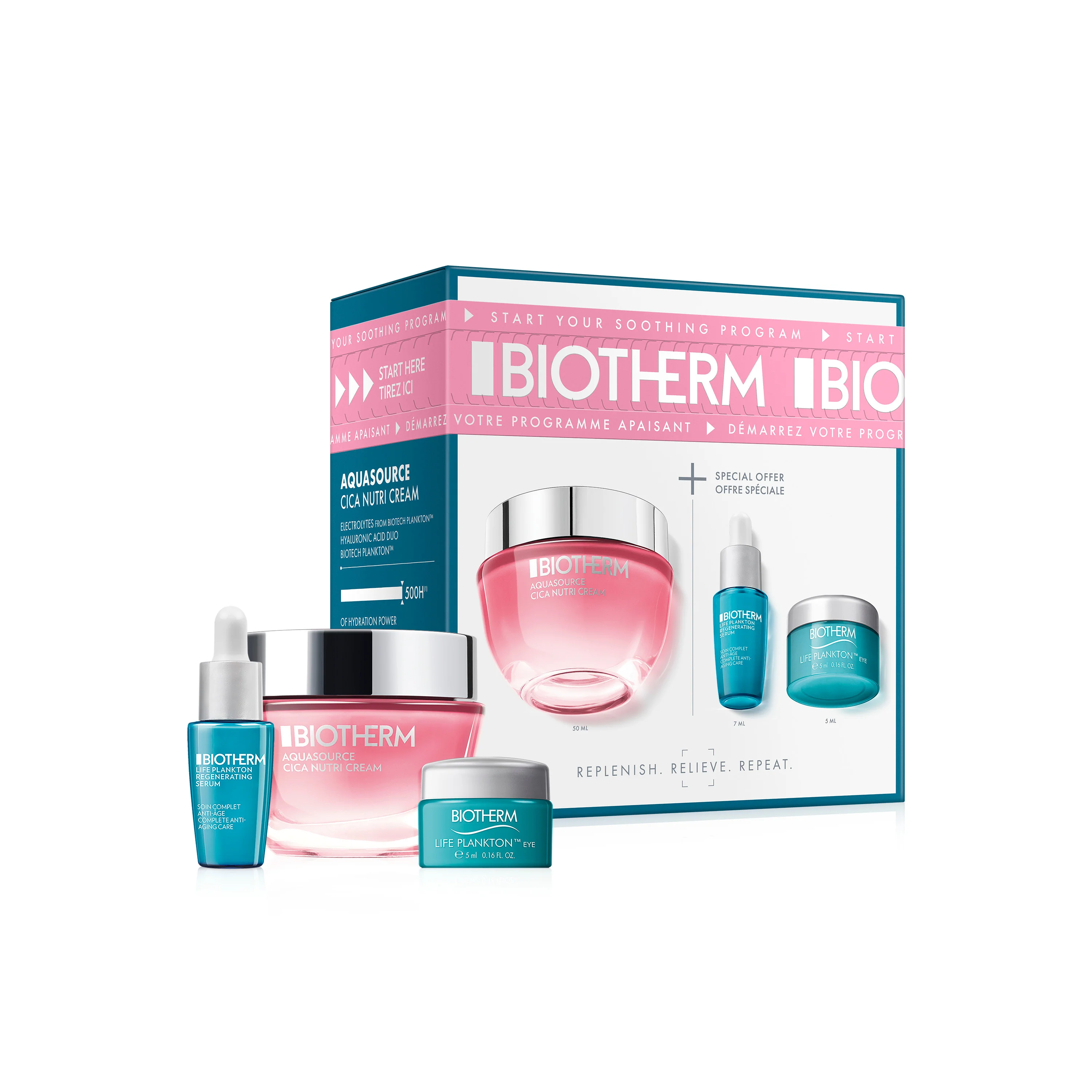 Aquasource Aquasource Cica Routine Set - Cofanetto Lenitivo, Tratt.viso 24 ore lenitiva
