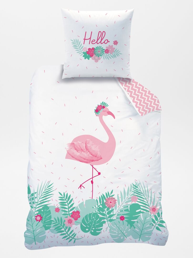 Conjunto de cama de solteiro dupla face - BRANCO
