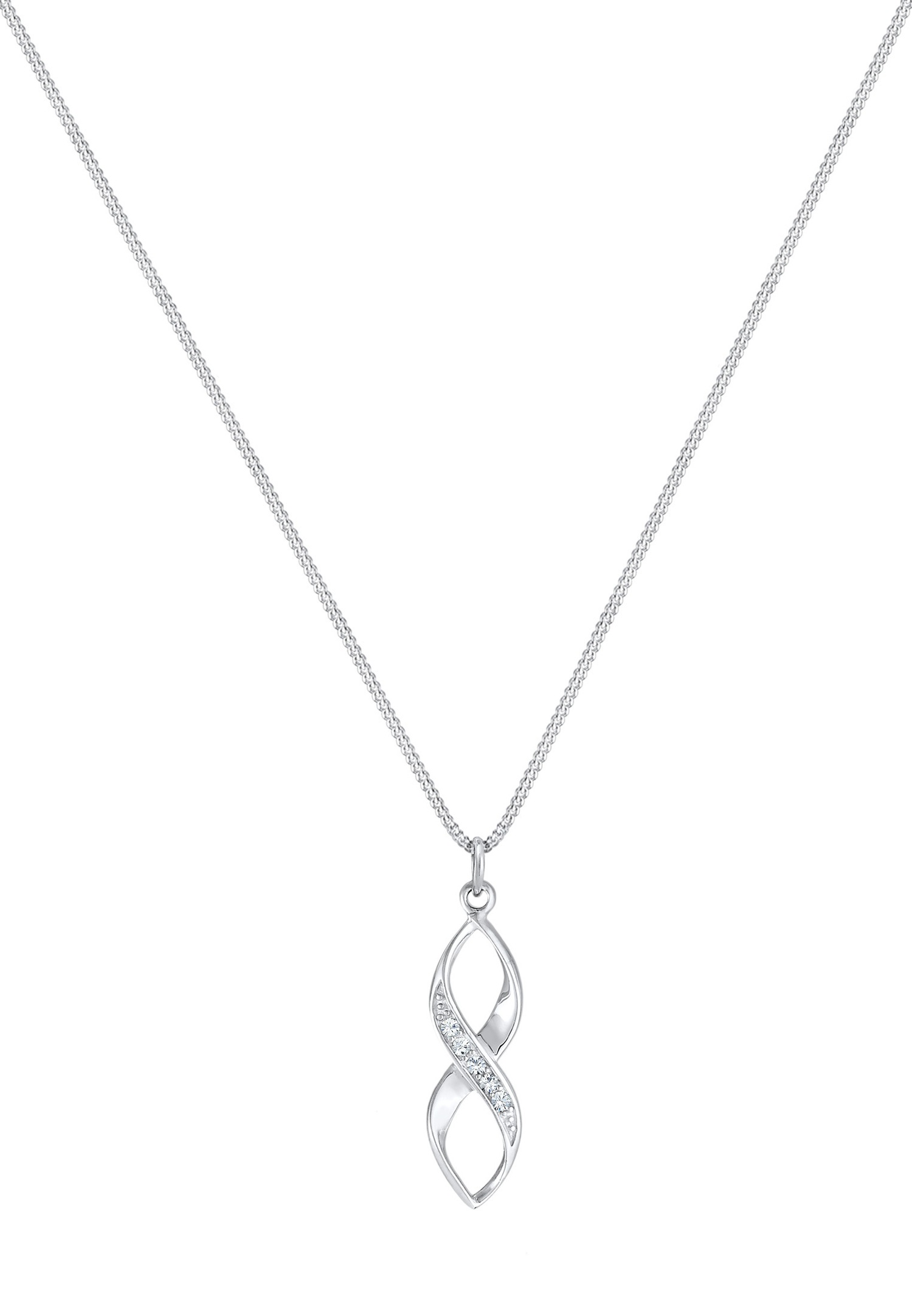 Elli Femmes Infinity Orné de cristaux en argent sterling 925