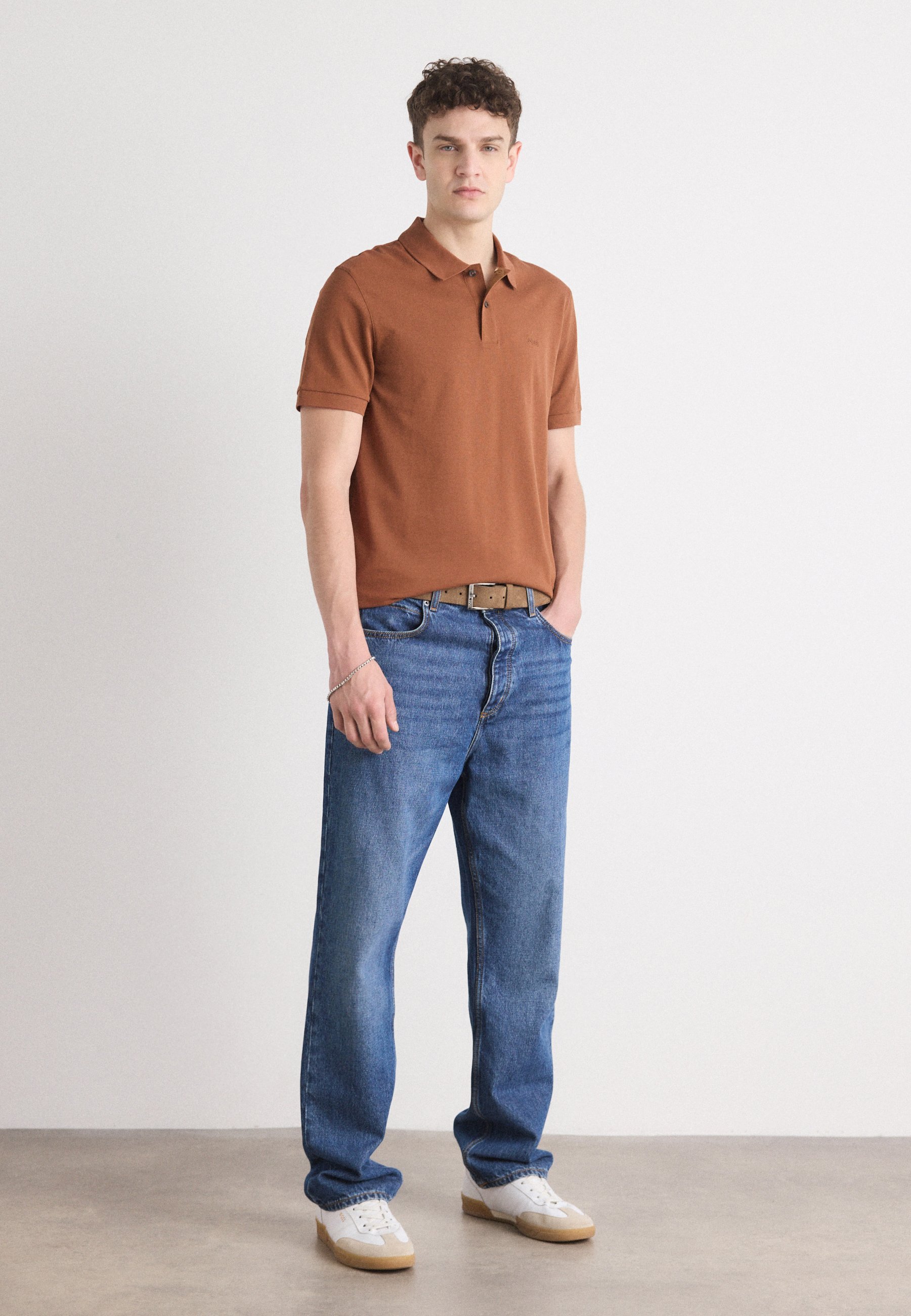BOSS PALLAS - Polo - marron sept