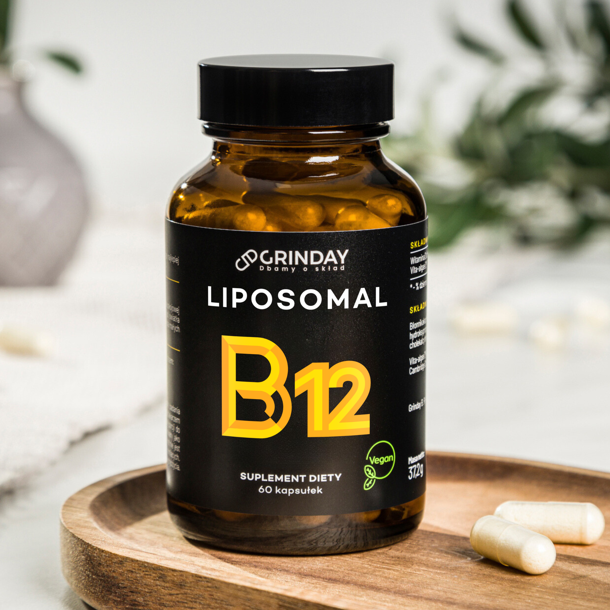 Grinday liposominis B12