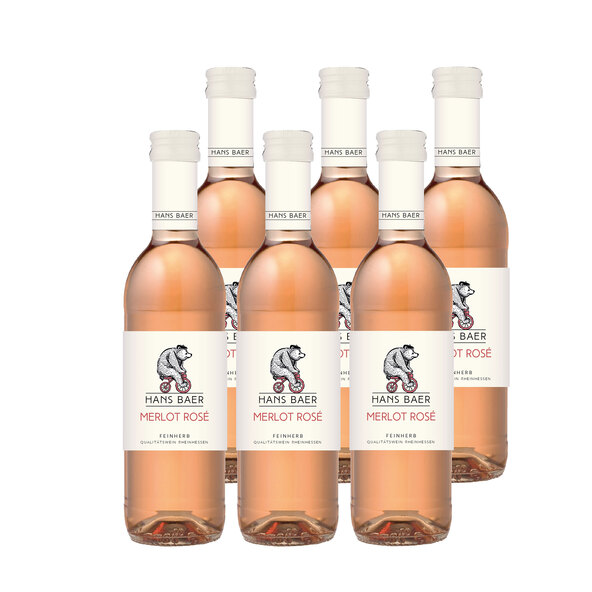 Merlot Rosé -kuivuri Rheinhessen QbA, 12 pulloa à 0,25 l