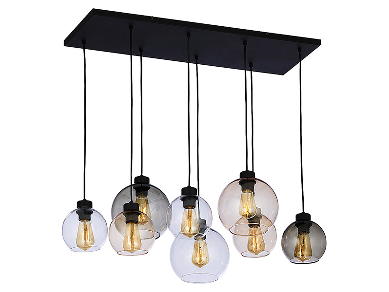 Lampa wisząca Cubus 8-punktowa metalowa czarna