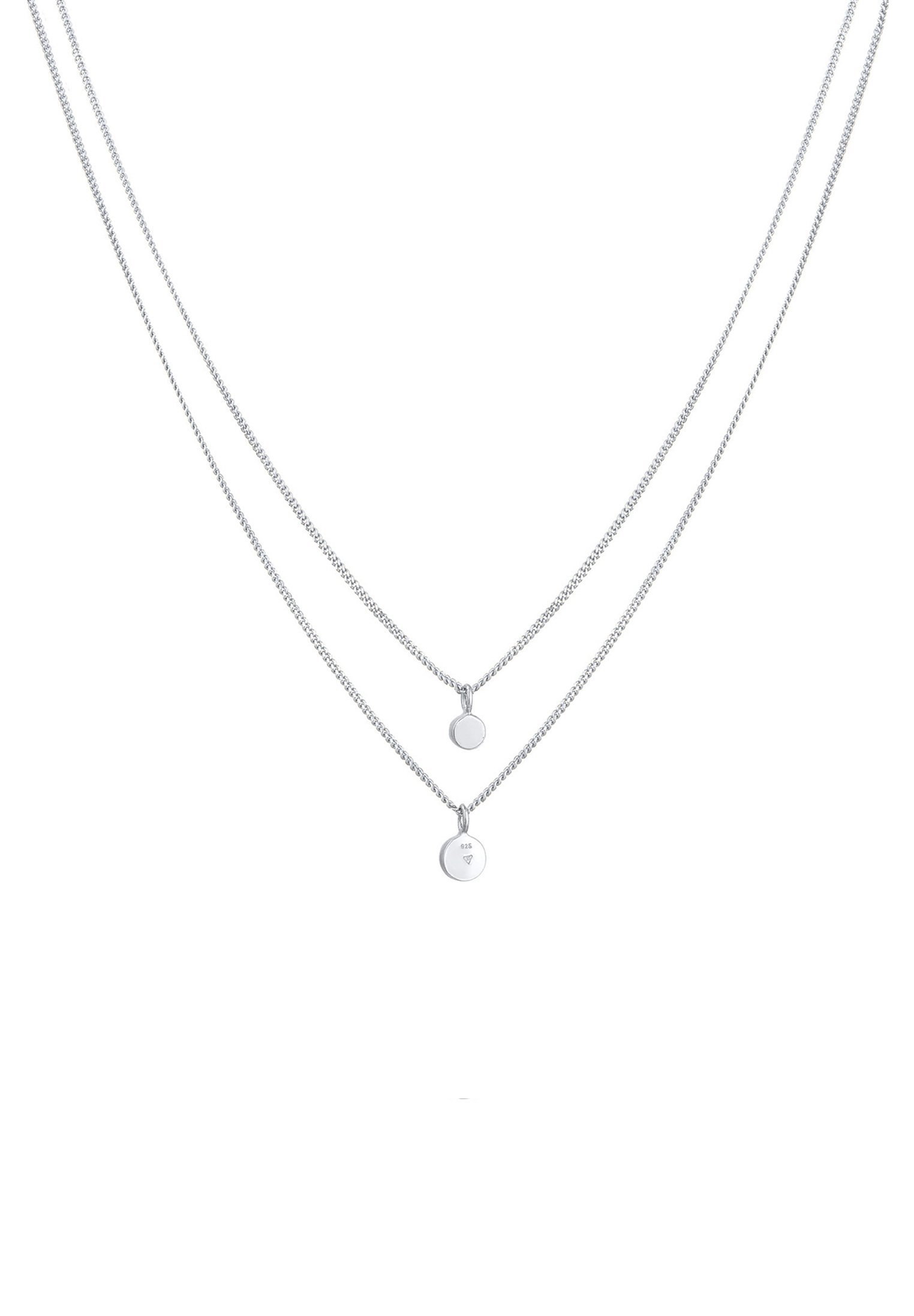 Elli SPARKLING STACK - MET SWAROVSKI® KRISTALLEN - Halsketting - zilverkleurig
