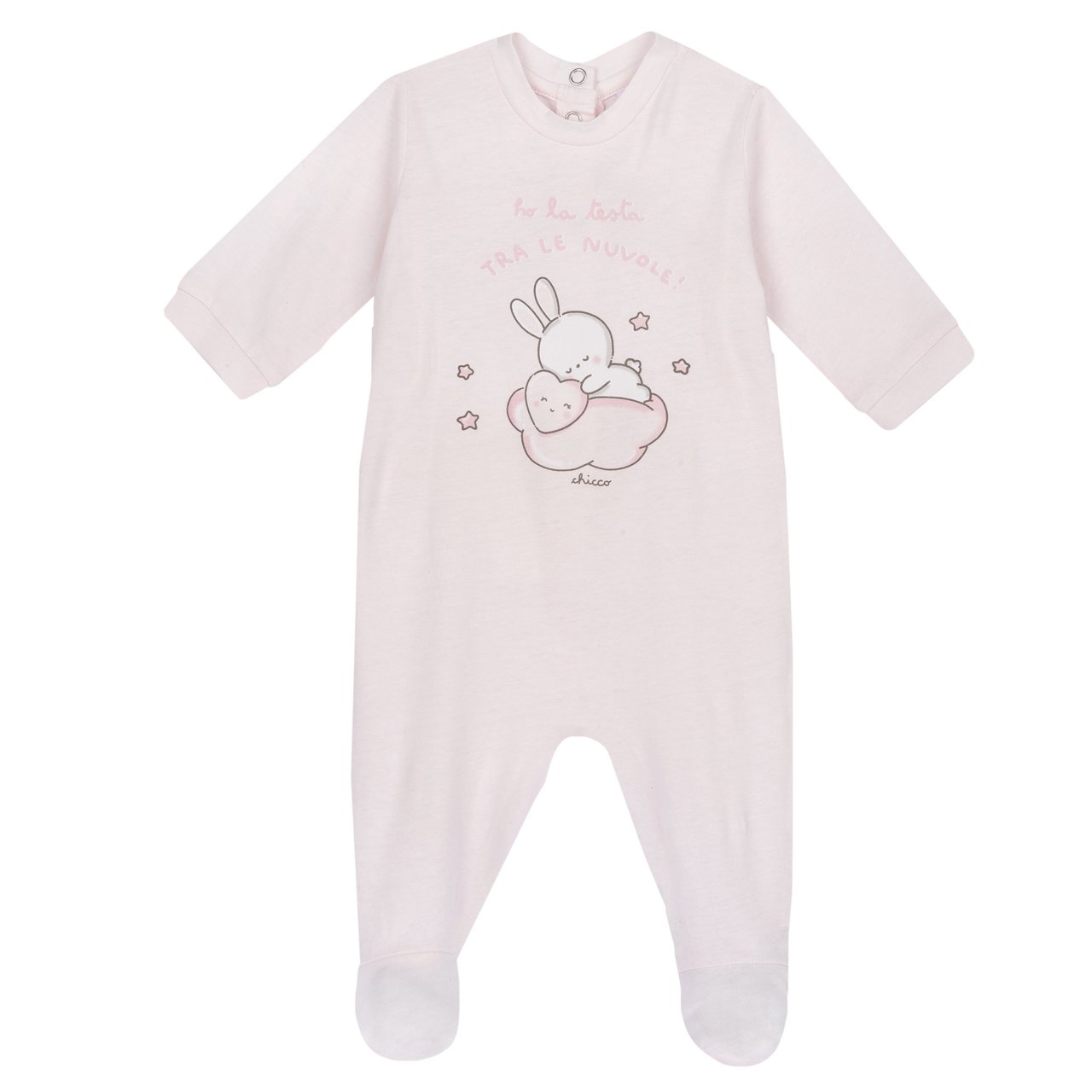 Rosa Hasenpyjama mit Rückenöffnung