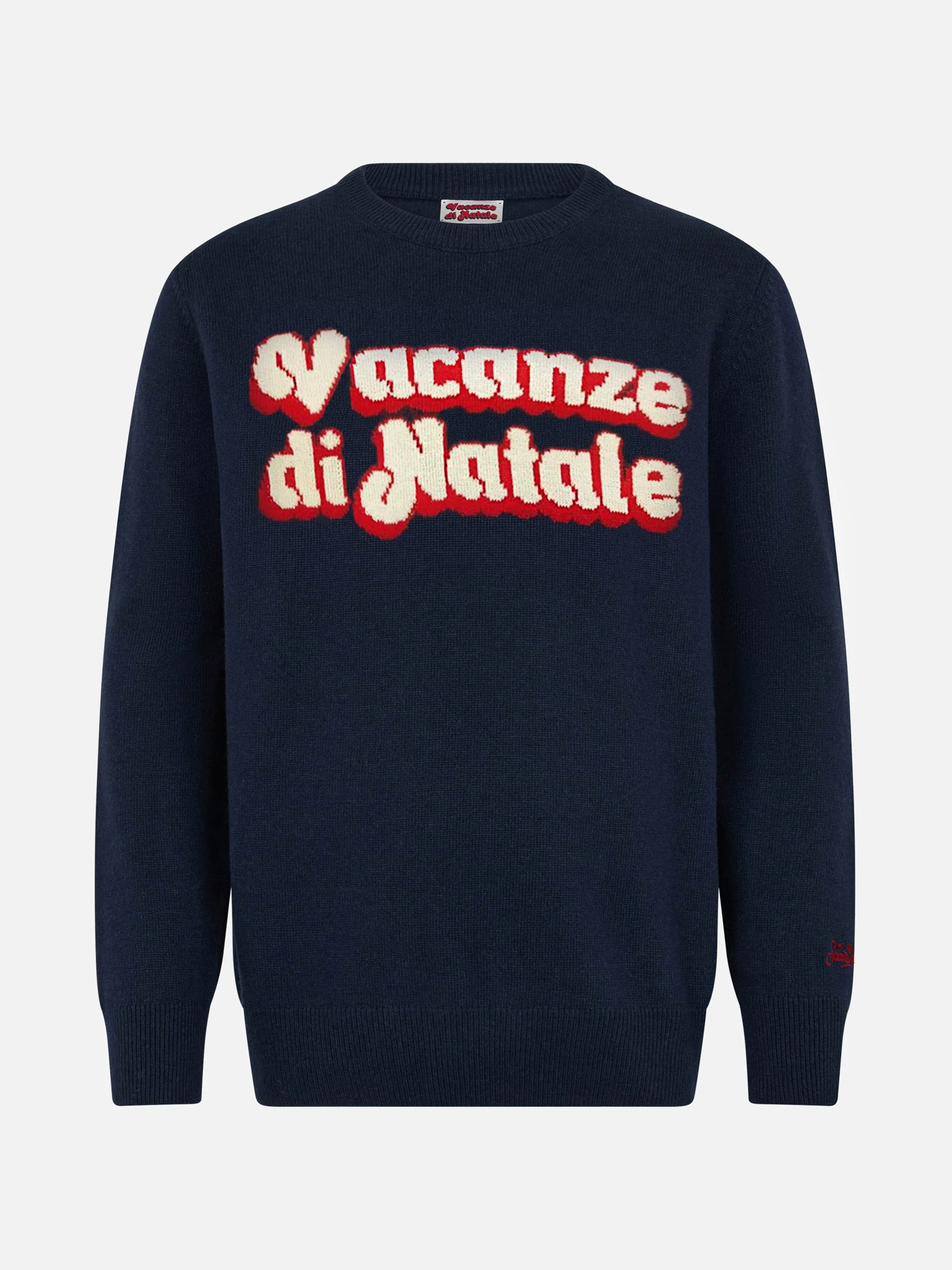Maglione da uomo blu Heron con jacquard Vacanze di Natale | VACANZE DI