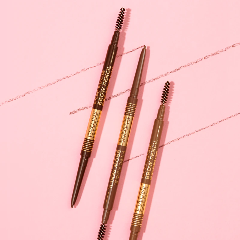 Eveline Cosmetics Micro Precise Waterproof Wenkbrauwpotlood met 2-in-1 Borsteltje