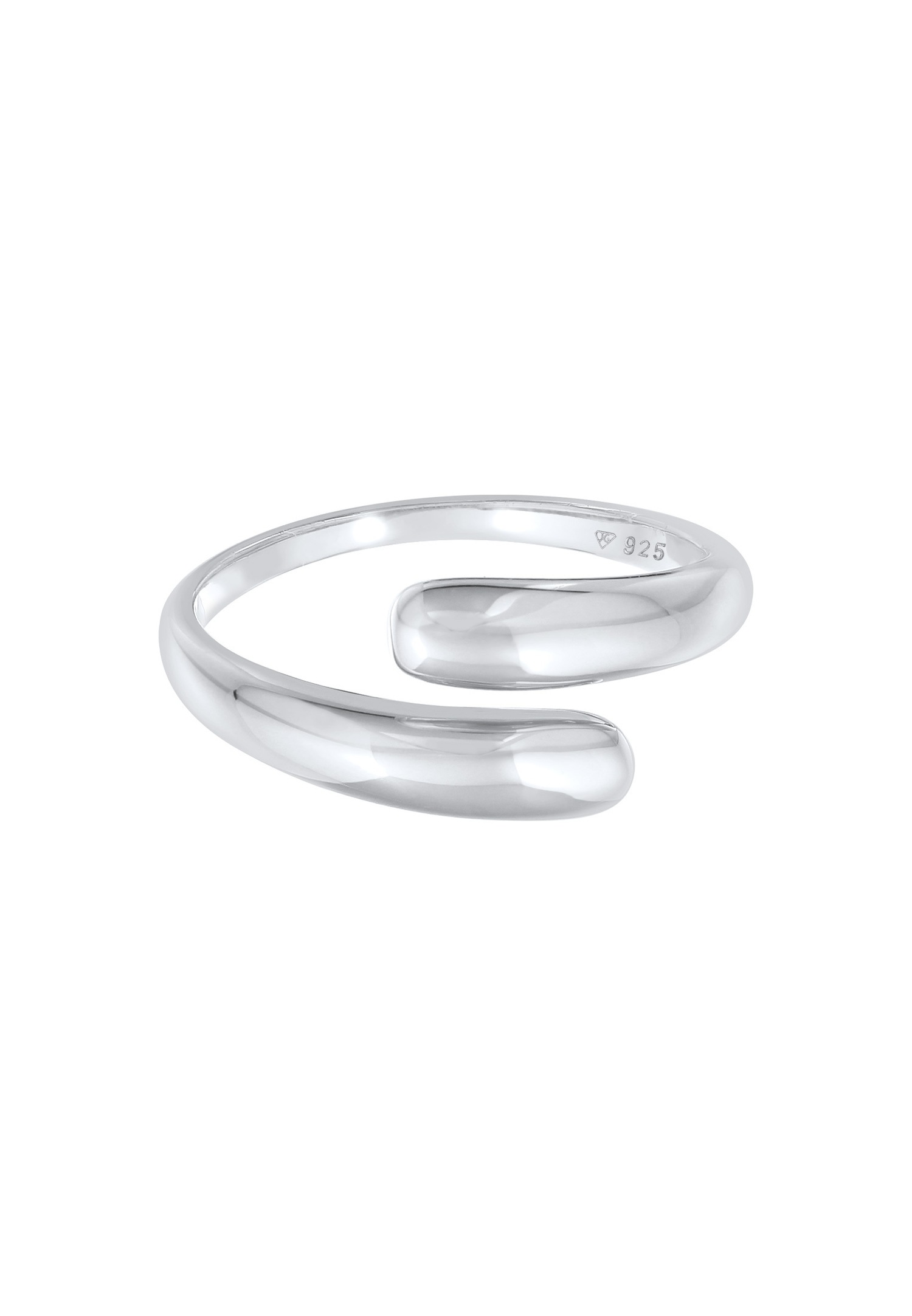 Elli Bague enveloppante pour femmes Délicatesse de la blogueuse tendance basique en argent sterling 925