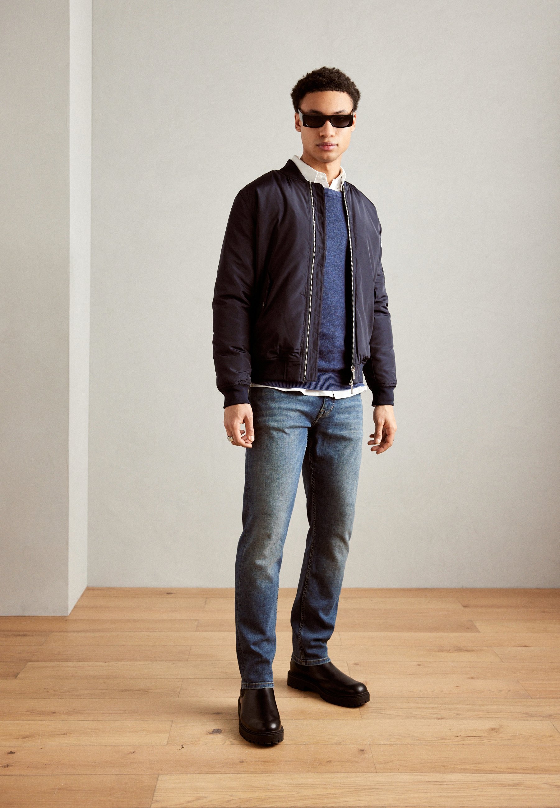 Jean Marc O'Polo coupe droite taille basse - indigo foncé vintage