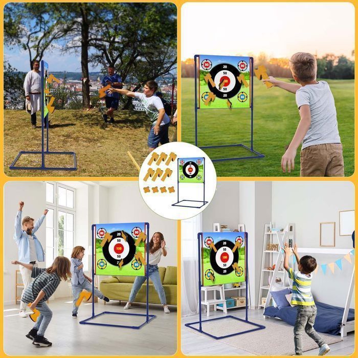 Vatos Jeu de lancer Jeu de flechettes intérieur extérieur pour Fête d'enfants Fête de famille 2 -3 Joueur Cadeau enfant 3+ans