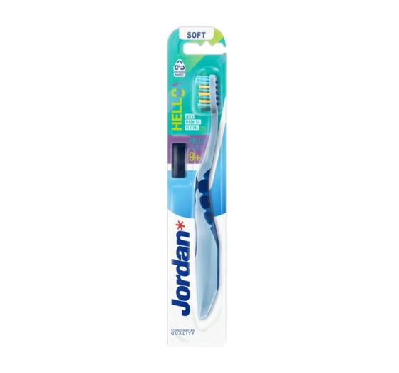 Jordan Hello Smile szczoteczka do zębów dla chłopców 9  lat Soft