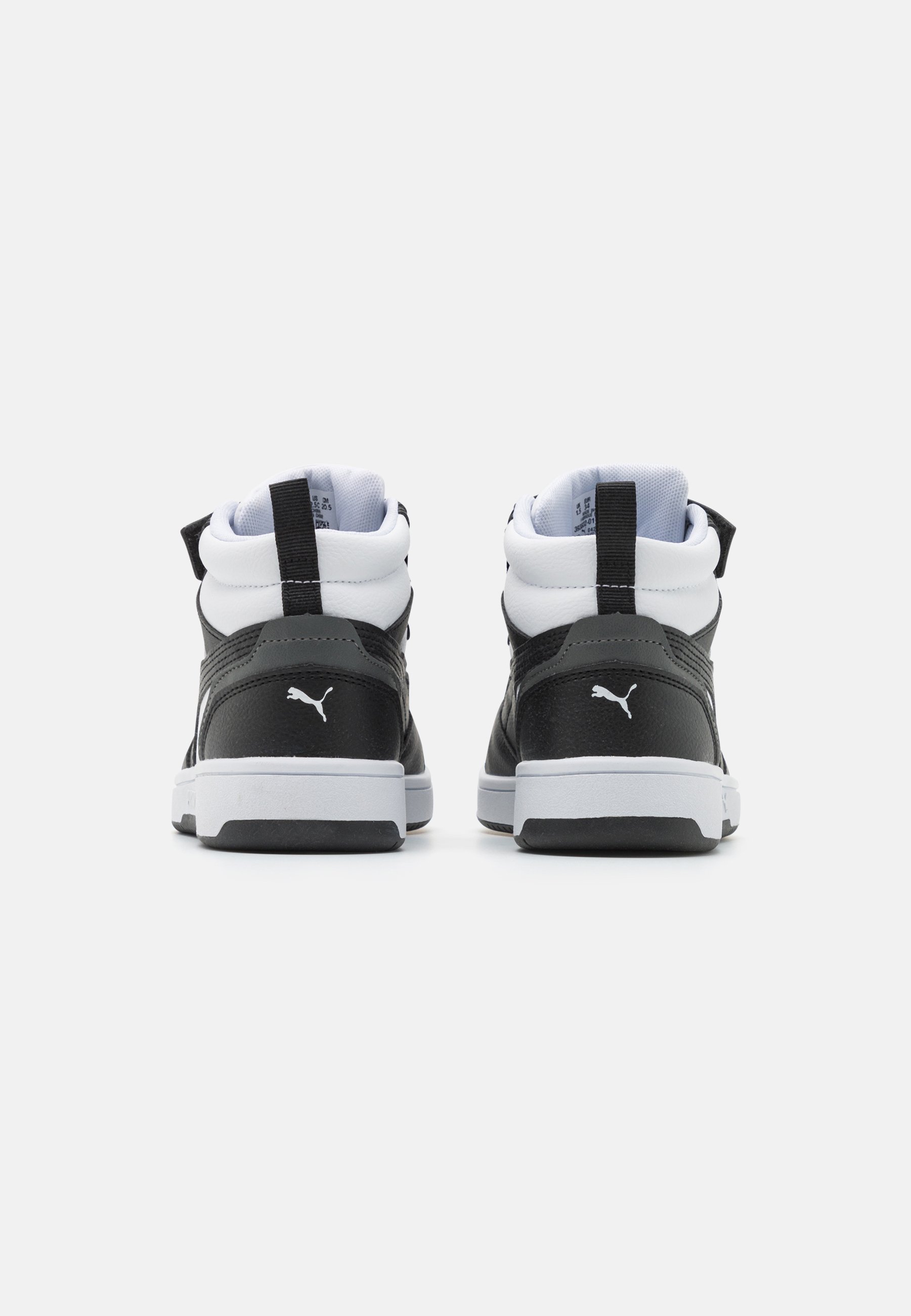 Puma REBOUND V6 MID UNISEX - Scarpe da ginnastica alte - bianco/nero/grigio ombra