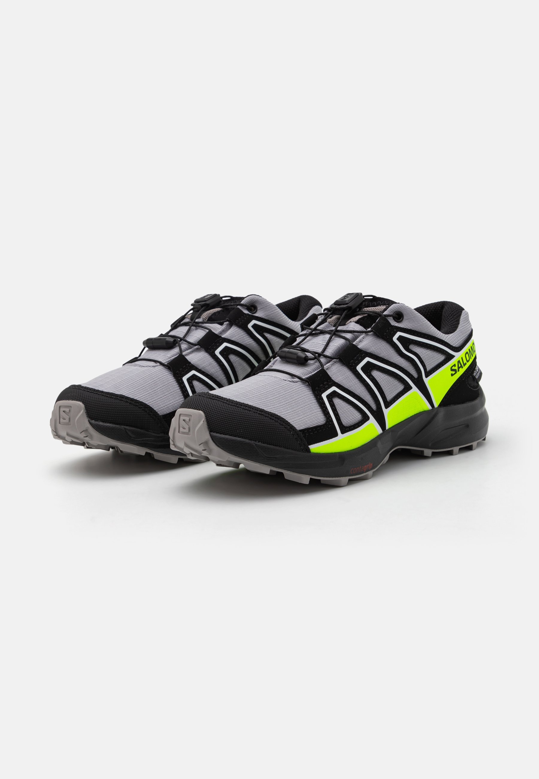 Salomon SPEEDCROSS UNISEX - Trekingové boty - alloy/black/green gecko
