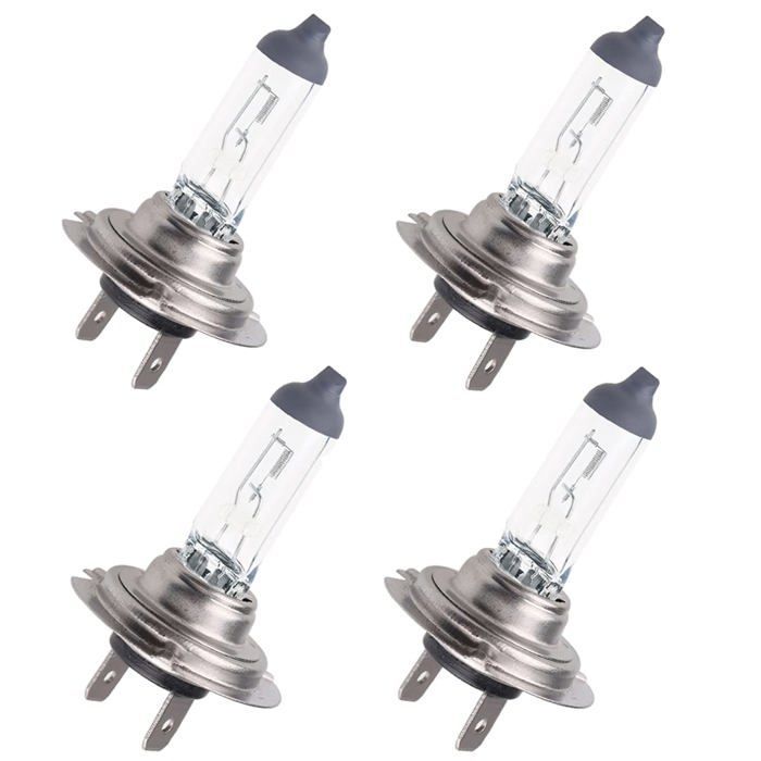 Lot de 4 ampoules H7 pour phares de voiture 24 V 100 W 7500 K Xenon Gaz Halogène Blanc Ampoule Auto Coche Lampe à quartz