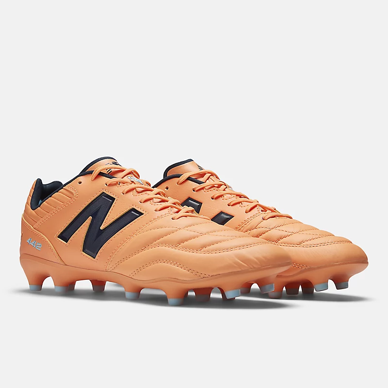 Męskie buty 442 PRO FG V2 - Hot Mango z granatem NB i niebieskim kolorem Team Sky