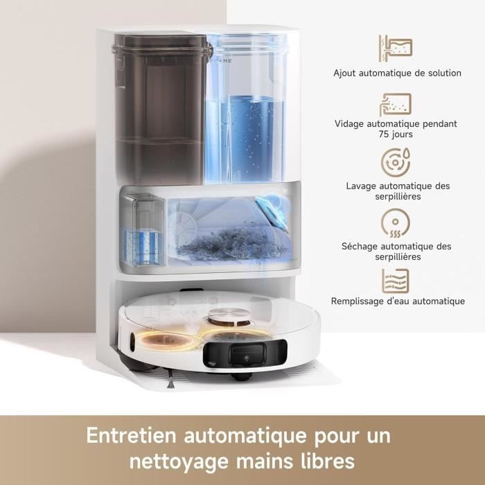 DREAME L10s Ultra Gen 2 - Robot Aspirateur Laveur - 10 000 Pa - Technologie MopExtend RoboSwing - Base Entièrement Automatique