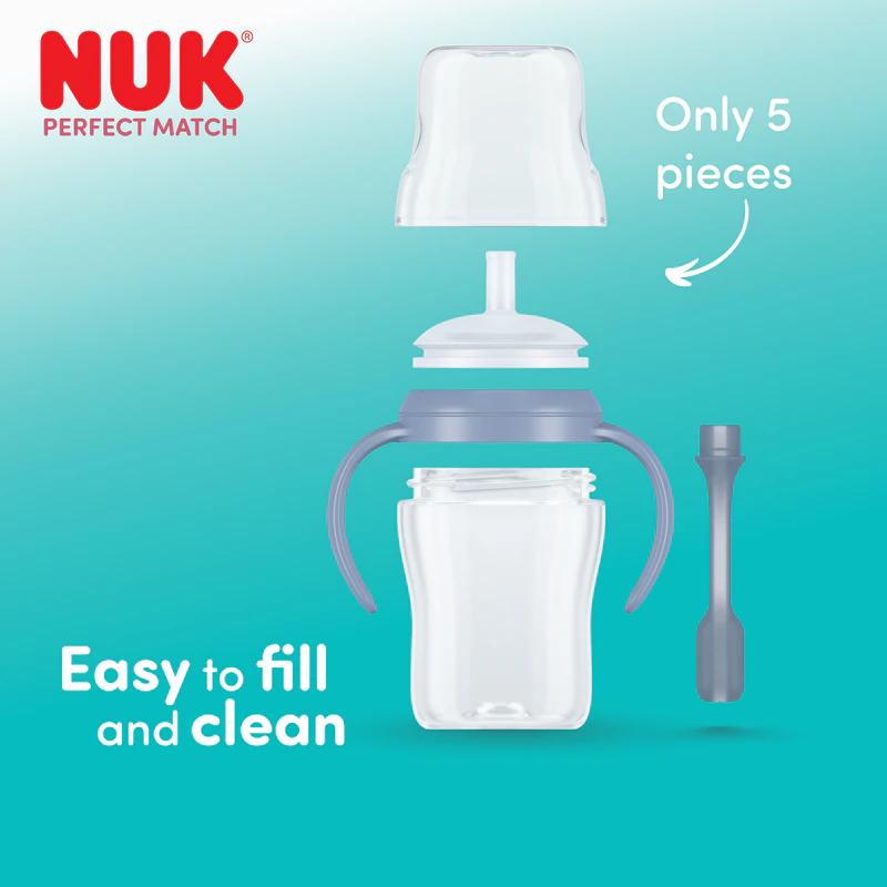 NUK Perfect Match Pinguïnfles met rietje