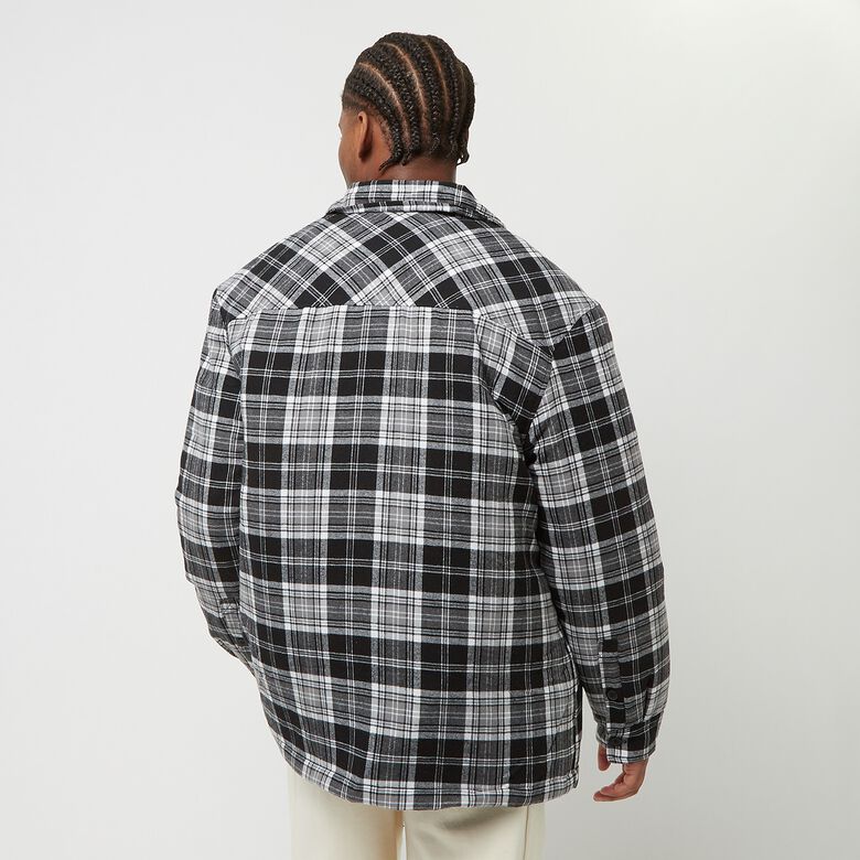 Chaqueta tipo camisa a cuadros acolchada