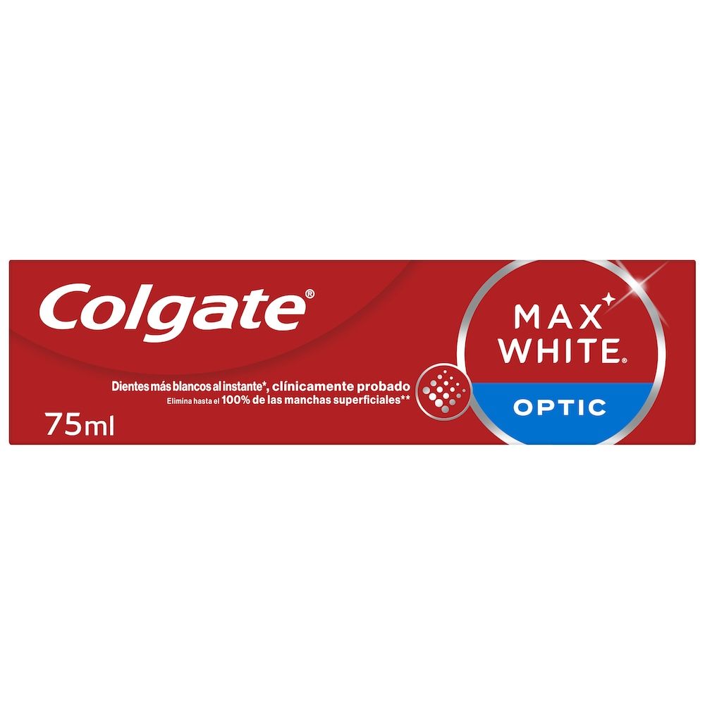 Max White Optic balinošā zobu pasta Zobu pastas un zobu pastas